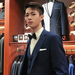 藏藍色同款禮服定制