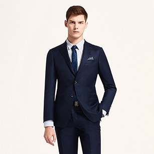 海軍藍(lán)素色商務(wù)套裝